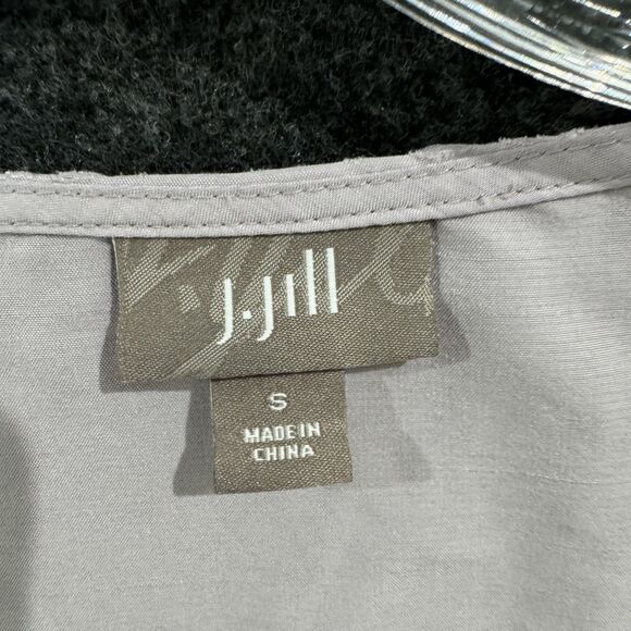 J Jill Blouse Women's Small Light Purple 3/4 Sleeve Ruffle Button Modal Top - Picture 3 of 8